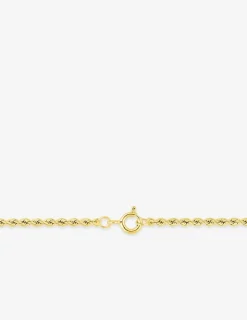 Collier creux maille corde or jaune 750 ‰ centre 4 mm SO OR