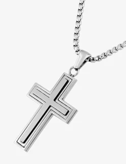 Collier croix acier SO OR