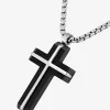 Collier croix bicolore acier SO OR