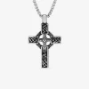 Collier croix fantaisie acier noirci SO OR