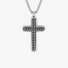 Collier croix épi acier SO OR