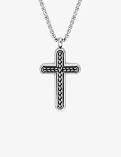 Collier croix épi acier SO OR