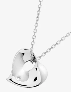 Collier cœur argent 925‰ rhodié et oxyde de zirconium SO OR