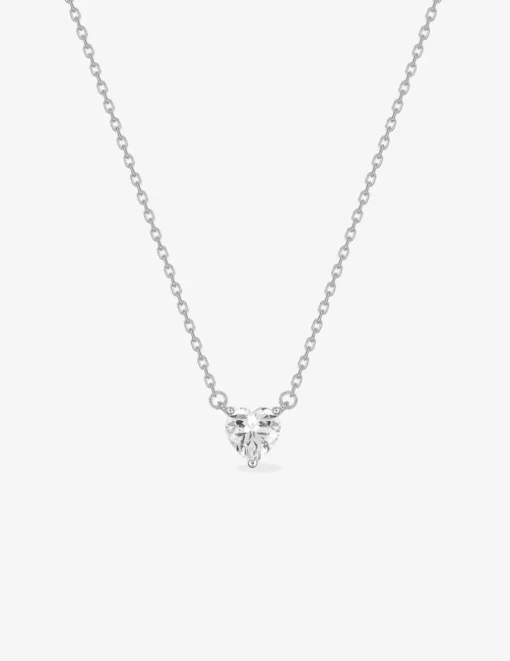 Collier cœur en argent 925 ‰ rhodié SO OR