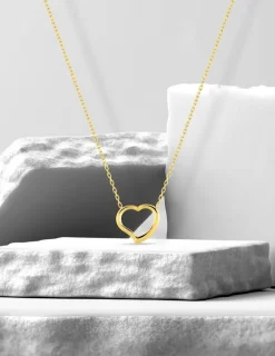 Collier cœur or jaune 375 ‰ SO OR