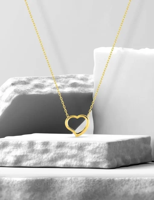 Collier cœur or jaune 375 ‰ SO OR
