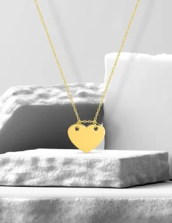 Collier cœur or jaune 375 ‰ SO OR