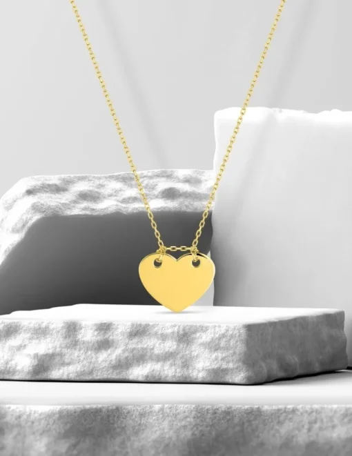 Collier cœur or jaune 375 ‰ SO OR