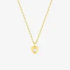 Collier cœur plaqué or et perle d'imitation 3 mm SO OR