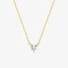 Collier cœur plaqué or, oxyde de zirconium SO OR