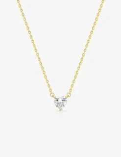 Collier cœur plaqué or, oxyde de zirconium SO OR