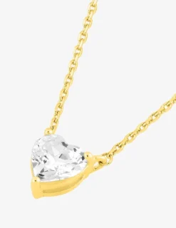 Collier cœur plaqué or, oxyde de zirconium SO OR