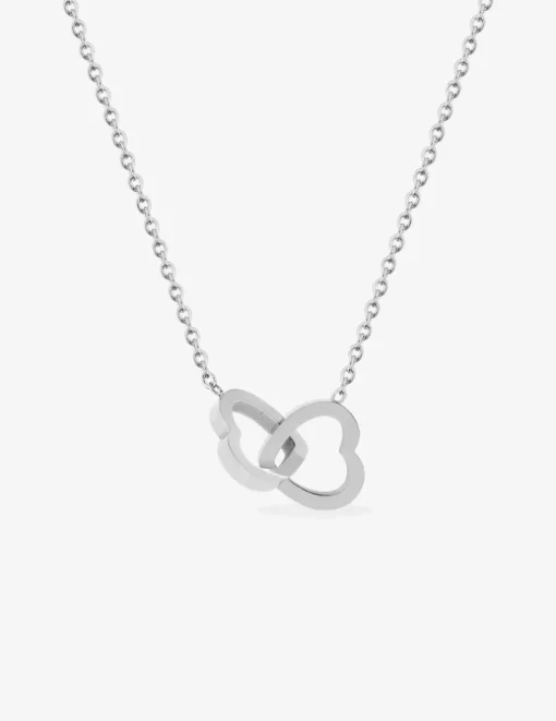 Collier cœurs entremêlés acier SO OR