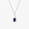 Collier demi-goutte argent 925‰ rhodié et oxydes de zirconium SO OR