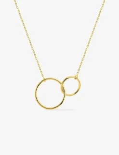 Collier double cercle or jaune 375 ‰ SO OR