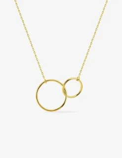Collier double cercles or jaune 750 ‰ SO OR