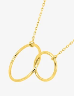 Collier double cercles or jaune 750 ‰ SO OR