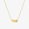 Collier double cœur fantaisie or jaune 375‰ SO OR