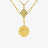 Collier double rangs en acier doré SO OR