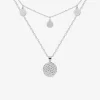 Collier double rangs et pendentif en acier SO OR