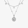Collier double rangs et pendentif en acier SO OR