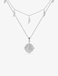 Collier double rangs fantaisie en acier SO OR