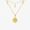 Collier double rangs fantaisie en acier doré SO OR