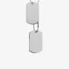 Collier en acier avec double pendentif et plaque gravable SO OR