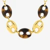 Collier en acier doré, acétate synthétique SO OR