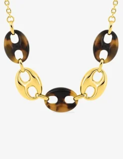 Collier en acier doré, acétate synthétique SO OR