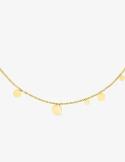 Collier en acier doré avec breloques rondes SO OR