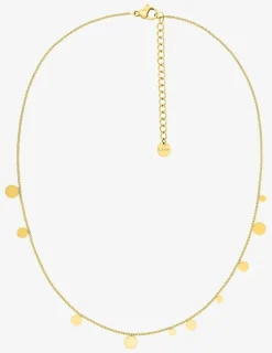 Collier en acier doré avec breloques rondes SO OR