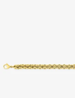 Collier en acier doré maille fantaisie SO OR