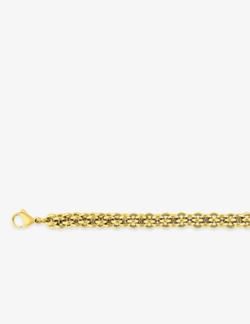 Collier en acier doré maille fantaisie SO OR