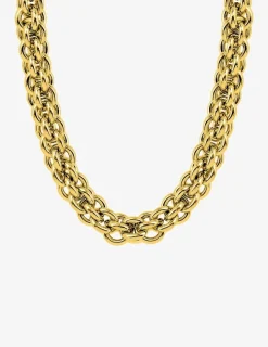 Collier en acier doré maille fantaisie SO OR
