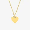 Collier en acier doré, motif cœur SO OR