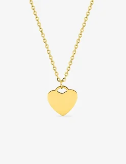 Collier en acier doré, motif cœur SO OR