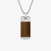 Collier en acier et bambou SO OR