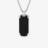 Collier en acier et imprimé noir SO OR