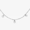 Collier en acier gris, breloques rondes SO OR