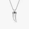 Collier en acier gris, corne d'abondance SO OR