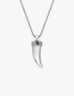 Collier en acier gris, corne d'abondance SO OR
