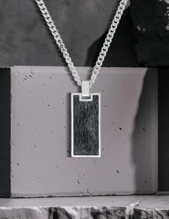 Collier en argent 925 ‰ rhodié avec pendentif SO OR