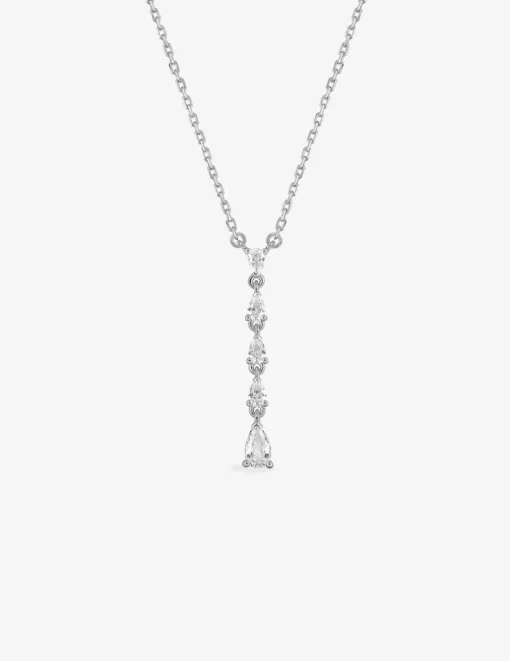 Collier en argent 925 ‰ rhodié, oxydes de zirconium blancs SO OR