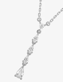 Collier en argent 925 ‰ rhodié, oxydes de zirconium blancs SO OR