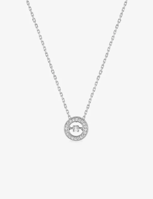 Collier en argent 925 ‰ rhodié, oxydes de zirconium SO OR