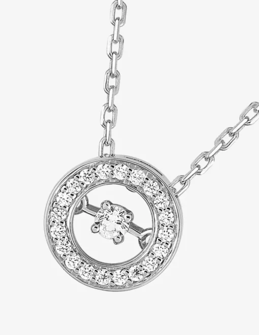 Collier en argent 925 ‰ rhodié, oxydes de zirconium SO OR