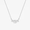 Collier en argent 925 ‰ rhodié, 3 oxydes de zirconium SO OR
