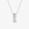 Collier en argent 925 ‰ rhodié, pendentif avec oxydes de zirconium SO OR