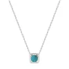 Collier en argent 925 ‰ rhodié avec turquoise SO OR